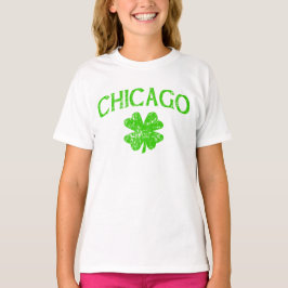 T-shirt Chicago w/shamrock irlandais