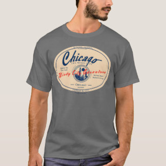 T-shirt Chicago Windy City Skyline Rétro Badge ami