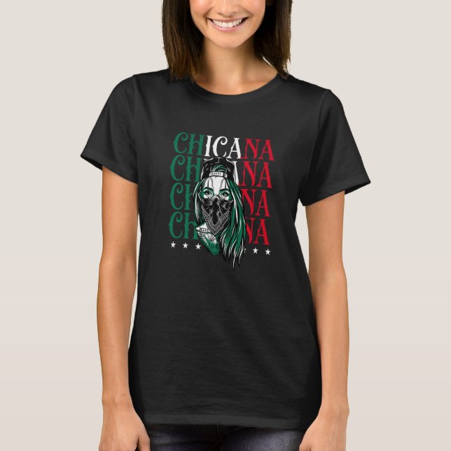 T-shirt Chicano and chicana for Chicana Premium (Devant)
