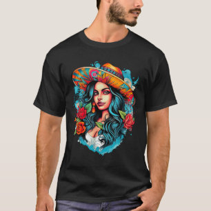T-shirt Chicano Chicana La Raza Barrio Tatouage Art Décès