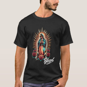 T-shirt Chicano Latino Mexicain Marie Guadalupe Bienheureu