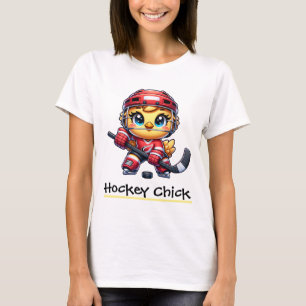 T-shirt Chick de hockey