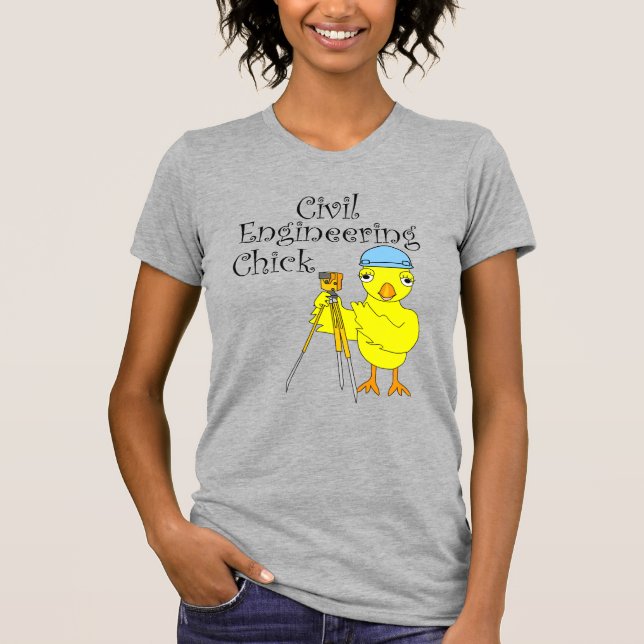 T-shirt Chick en génie civil (Devant)
