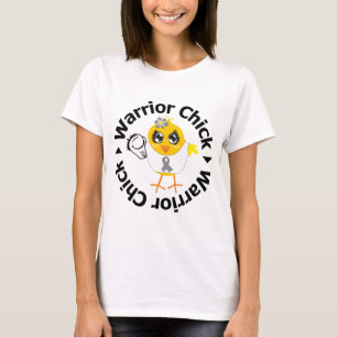 T-shirt Chick guerrier de la tumeur du cerveau