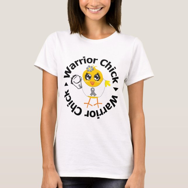 T-shirt Chick guerrier de la tumeur du cerveau (Devant)