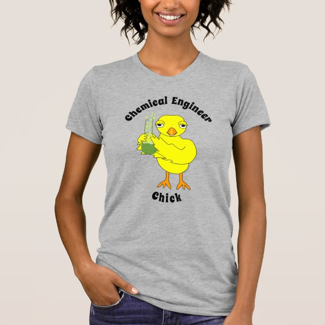 T-shirt Chick, ingénieur chimique (Devant)