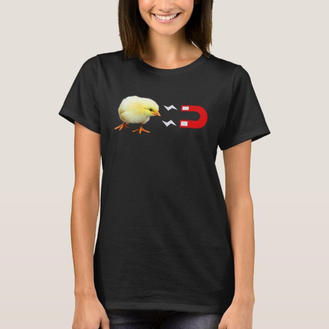 T-shirt Chick Magnet, Baby Chicken Men's Funny Shirt (Devant)