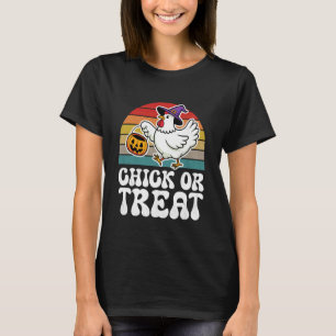 T-shirt Chick Or Treat Mignon Poulet d'Halloween