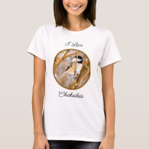 T-shirt Chickadee au plafond noir - Photo originale