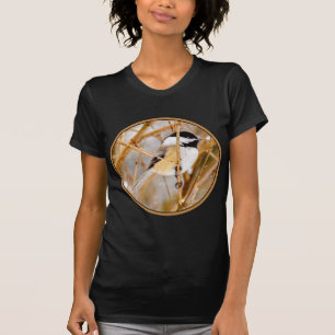 T-shirt Chickadee au plafond noir - Photo originale