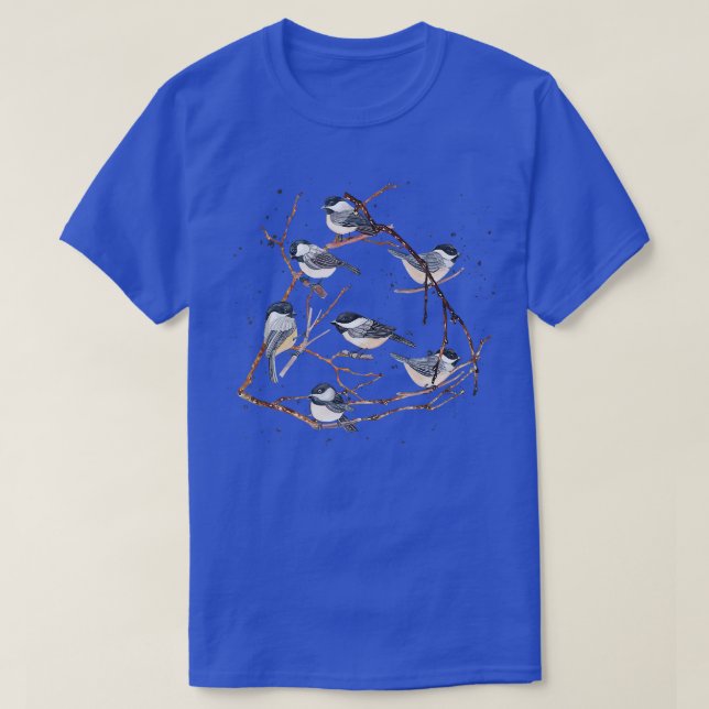 T-shirt Chickadee Oiseau Observation Oiseaux Direction de  (Design devant)