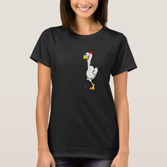 T-shirt Chicken Biting  Cute Chicken Animal Chicken (Devant)