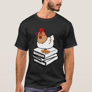 T-shirt Chicken Book Nerd Love Reading Farm