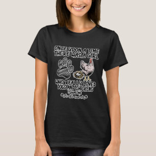 T-shirt Chicken Dog Farmer Girl  
