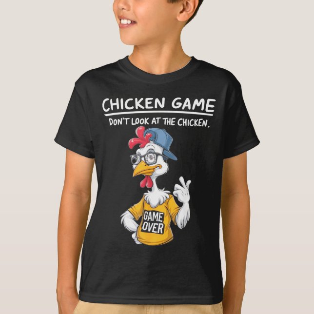 T-shirt Chicken Game Humorous Family Tee - Uni-adults &amp (Devant)