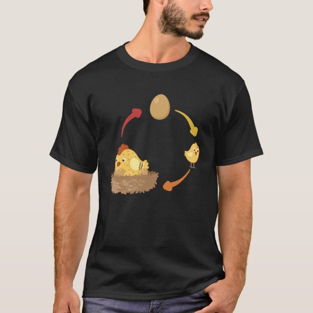 T-shirt Chicken life cycle chick chicken chicken eggs chic (Devant)
