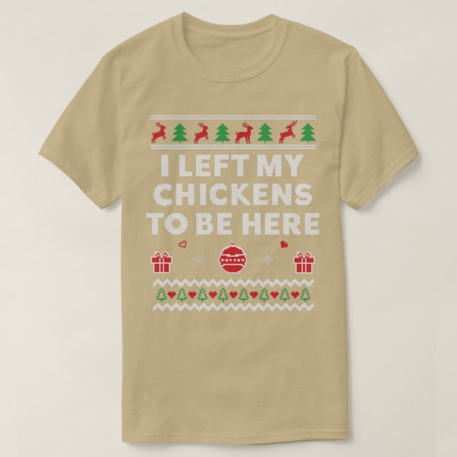 T-shirt Chicken Lover Laid Noël Chicken Farmer (Design devant)