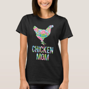 T-shirt Chicken Mom Colorful Floral Chickens Hen