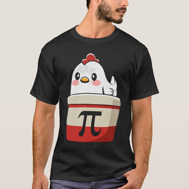 T-shirt Chicken Pot Pi Symbol Math Boys Girls (Devant)