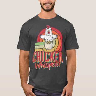 T-shirt Chicken Whisperer fermier Vintage Retro détendu