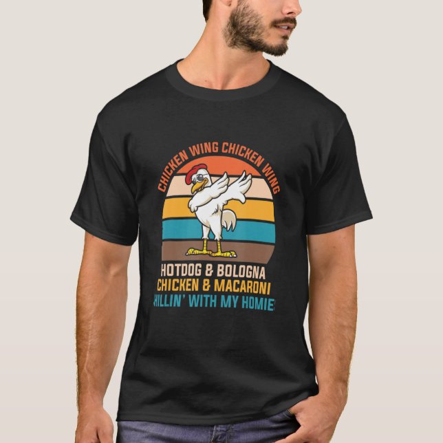 T-shirt Chicken Wing Chicken Wing Chirt Hot Dog. Bologne (Devant)