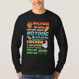 T-shirt Chicken Wing Hot Dog Et Bologne Viral Chanson Lyri