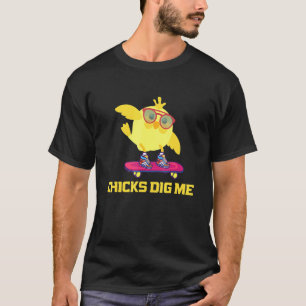T-shirt Chicks Dig Me - Cool Chicken - Hommes