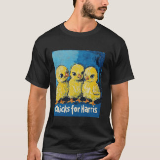 T-shirt Chicks pour Harris Bright Artistic Yellow Campaign