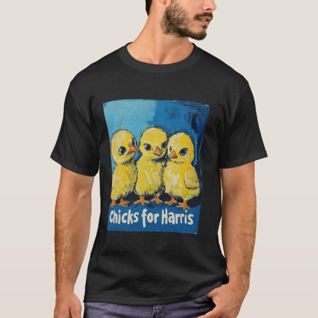 T-shirt Chicks pour Harris Bright Artistic Yellow Campaign (Devant)