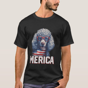 T-shirt Chien 4 juillet Drapeau Américain Amérique USA F