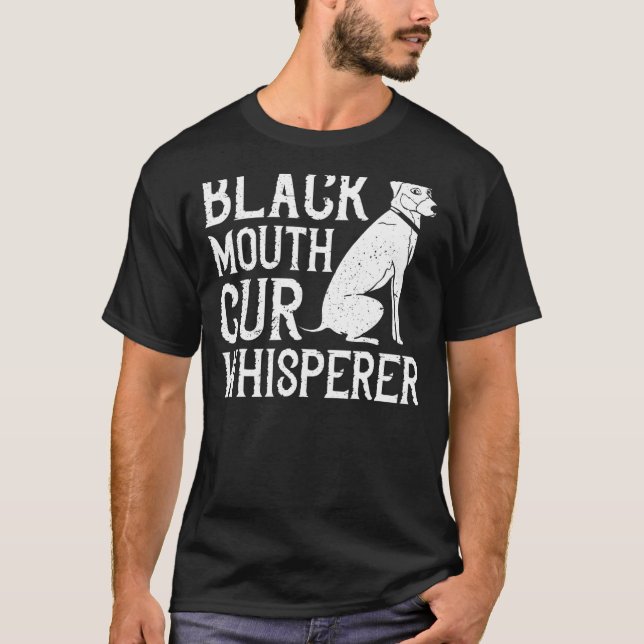 T-shirt Chien à bouche noire Chien Chien Chien Chien Chien (Devant)