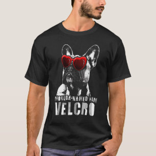 T-shirt Chien à chien de taureau français Velcro