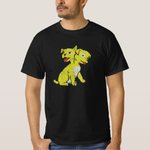 T-shirt Chien à deux têtes