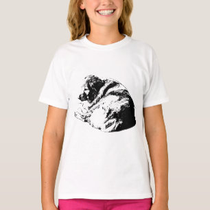 T-shirt Chien à l'encre au repos inspire un confort festif