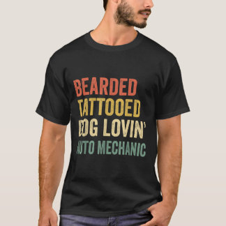 T-shirt Chien à tatouage à épaulettes Aimant Auto Mécaniqu