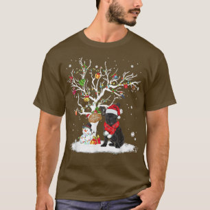 T-shirt Chien à tête molle d'hiver Chien à neige de Noël