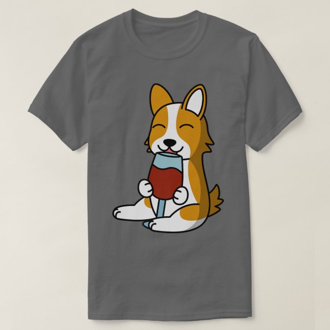 T-shirt Chien à vin de Corgi284 (Design devant)