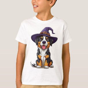 T-shirt Chien adorable portant un chapeau de magicien viol