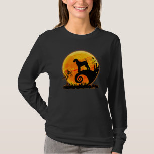 T-shirt Chien Airedale Terrier Effrayant Et Lune Déguiseme