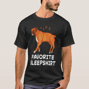 T-shirt Chien Allemand Boxer Chiens Nap Dormir Pyjama Ni