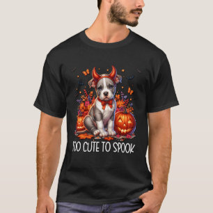 T-shirt Chien américain bouledogue d'Halloween drôle est t