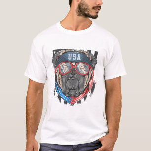 T-shirt Chien américain dangereux, Chien taureau avec drap