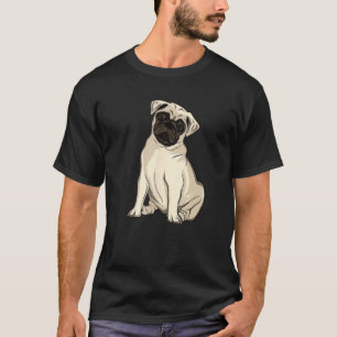 T-shirt Chien Animal Mignon Pug