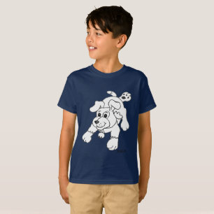 T-shirt Chien au crayon de charbon