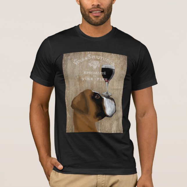 T-shirt Chien Au Vin Boxer (Devant)