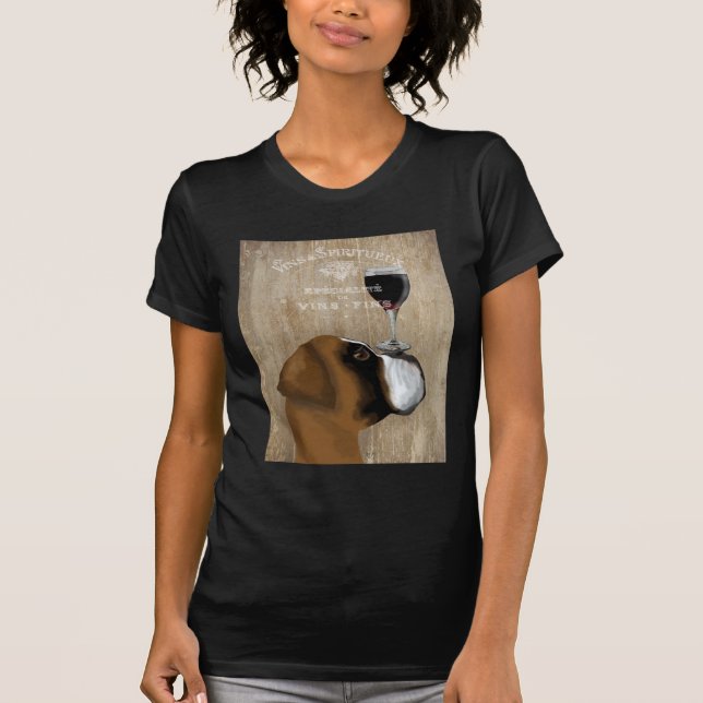 T-shirt Chien Au Vin Boxer (Devant)