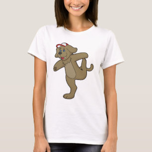 T-shirt Chien au Yoga Fitness
