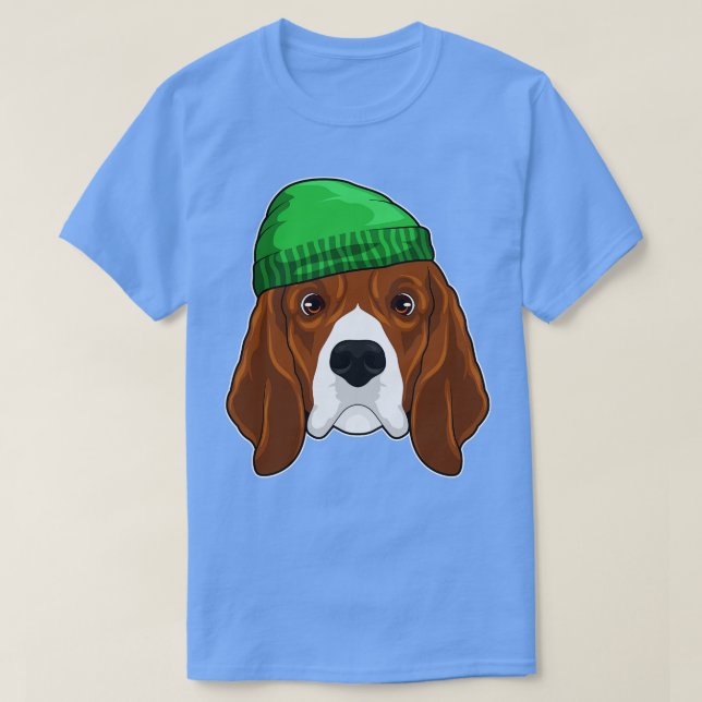 T-shirt Chien avec Beanie (Design devant)