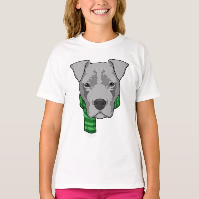T-shirt Chien avec Écharpe (Devant)