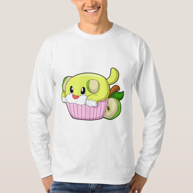 T-shirt Chien avec gâteau (Devant)